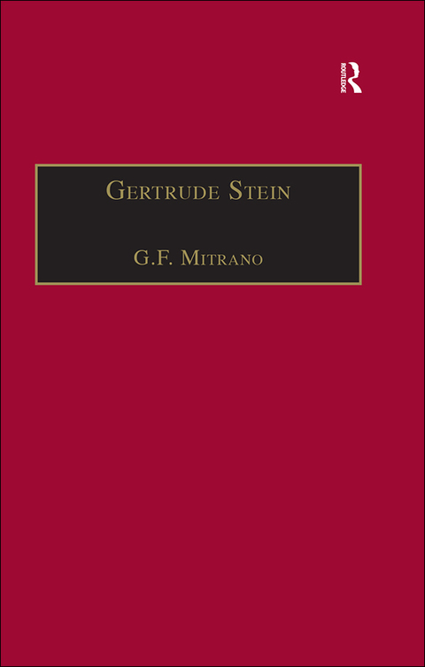 Cover image for book Gertrude Stein