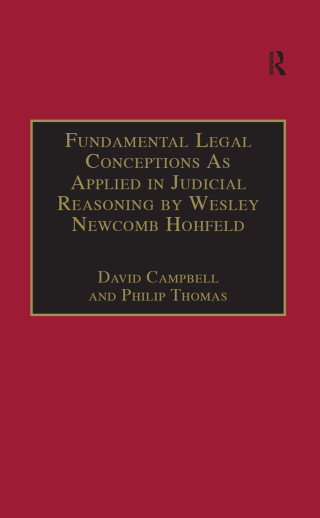 Fundamental Legal Conceptions As Applied in Judicial Reasoning by Wesley Newcomb Hohfeld