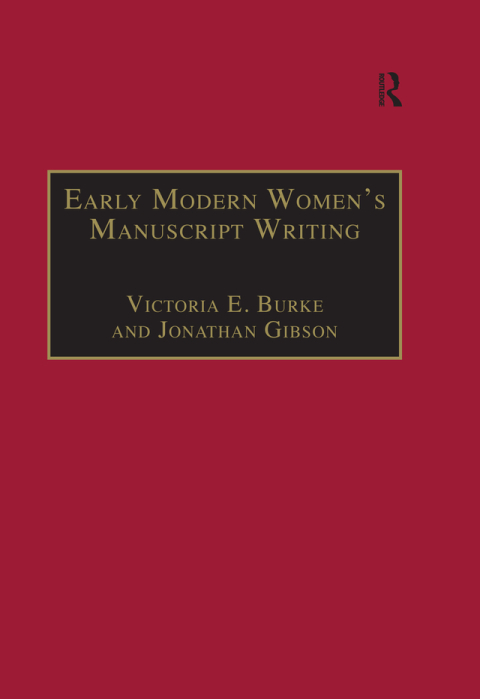 Cover image for book Early Modern Women's Manuscript Writing