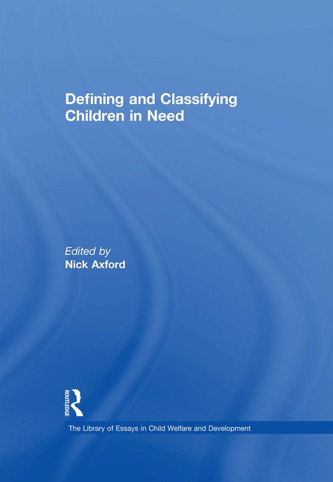 Cover image for book Defining and Classifying Children in Need