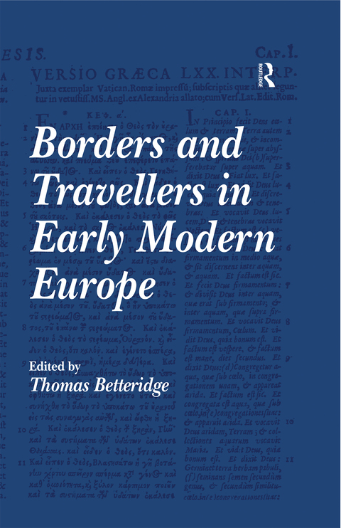 Cover image for book Borders and Travellers in Early Modern Europe
