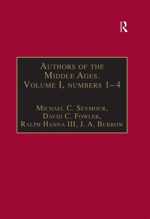 Authors of the Middle Ages. Volume I, Nos 1â4 