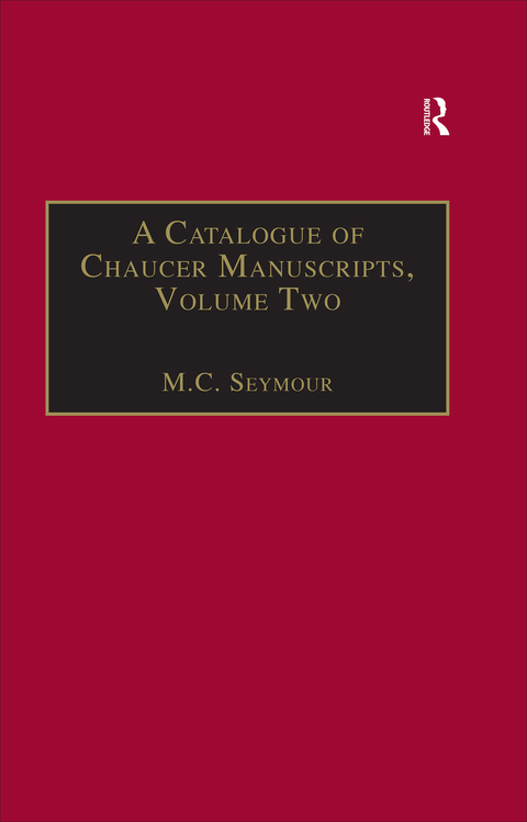 Cover image for book A Catalogue of Chaucer Manuscripts