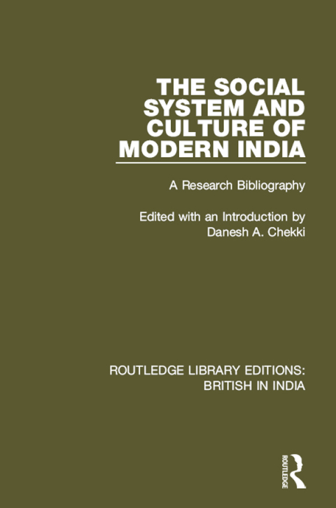 Cover image for book The Social System and Culture of Modern India