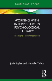 Cover image: Working with Interpreters in Psychological Therapy 1st edition 9780367885267