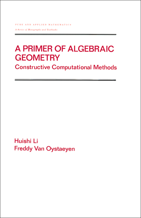 Cover image for book A Primer of Algebraic Geometry