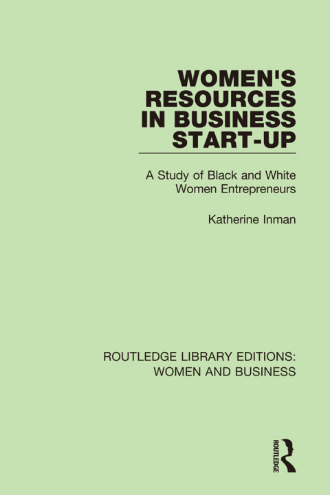 Cover image for book Women's Resources in Business Start-Up