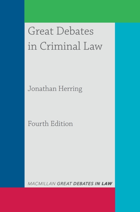 Cover image for book Great Debates in Criminal Law