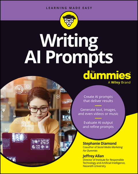 Cover image for book Writing AI Prompts For Dummies