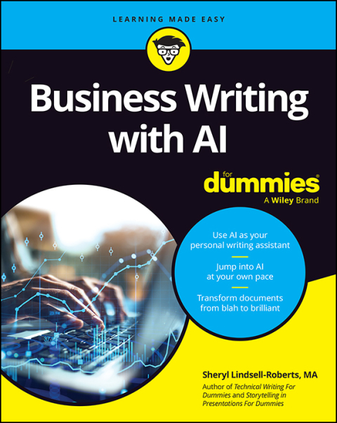 Cover image for book Business Writing with AI For Dummies