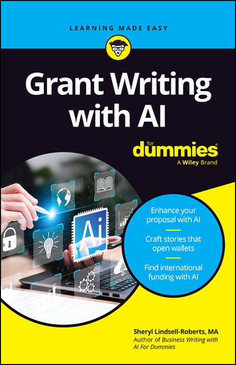 Cover image for book Grant Writing with AI For Dummies