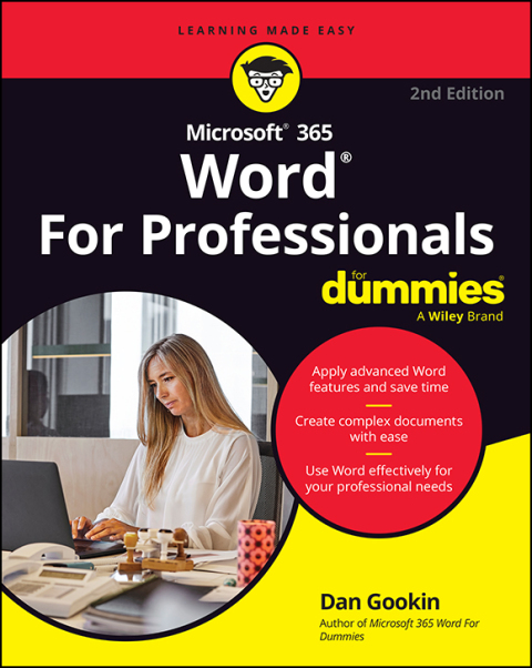Cover image for book Microsoft 365 Word For Professionals For Dummies