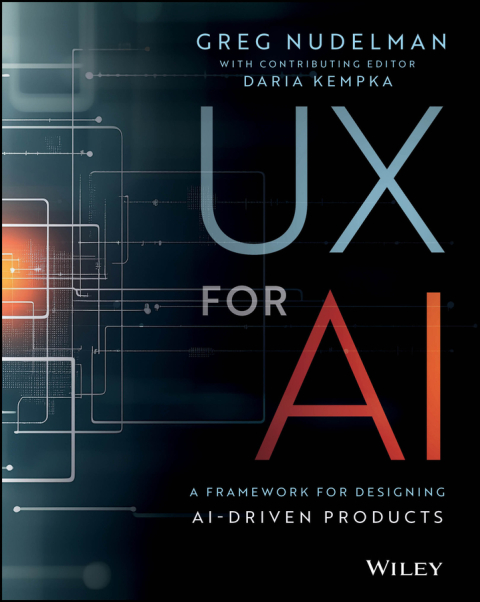 Cover image for book UX for AI