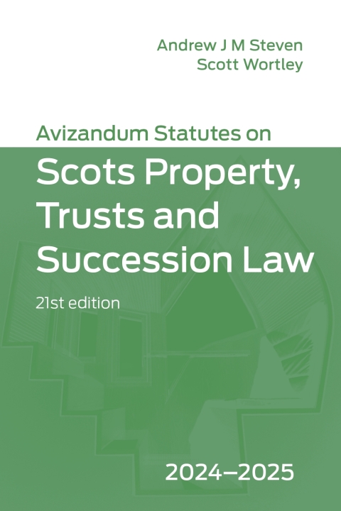 Cover image for book Avizandum Statutes on Scots Property, Trusts and Succession Law: 2024-2025