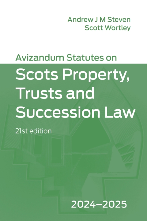 Cover image for book Avizandum Statutes on Scots Property, Trusts and Succession Law: 2024-2025