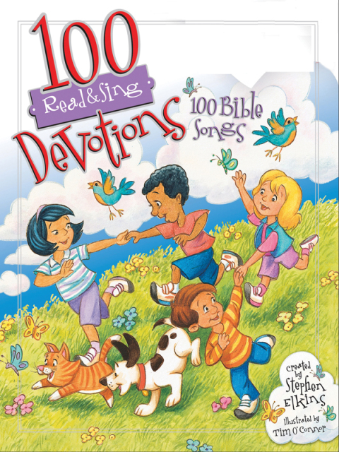 Cover image for book 100 Devotions, 100 Bible Songs
