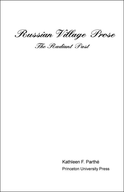 Cover image for book Russian Village Prose