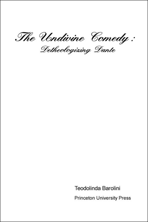 Cover image for book The Undivine Comedy