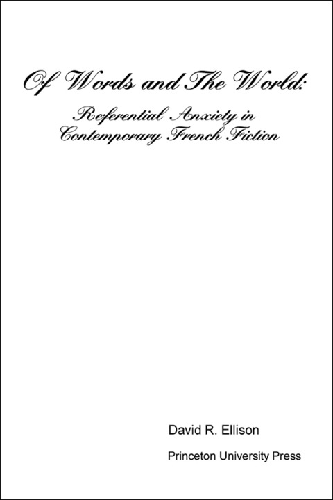 Cover image for book Of Words and the World