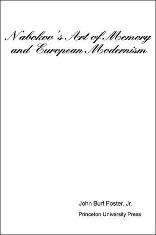 Nabokov's Art of Memory and European Modernism