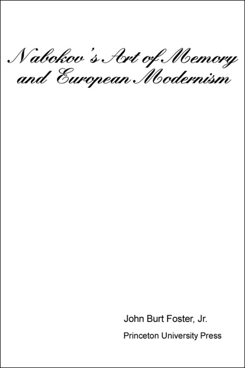 Cover image for book Nabokov's Art of Memory and European Modernism