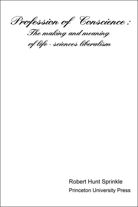 Cover image for book Profession of Conscience