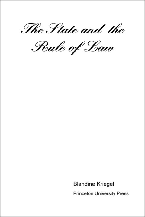 Cover image for book The State and the Rule of Law