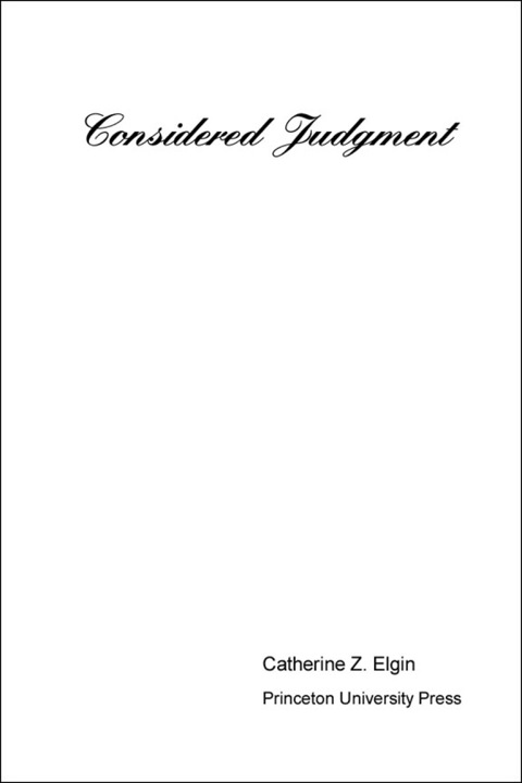 Cover image for book Considered Judgment