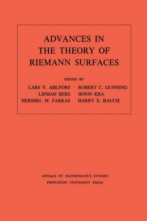 Cover image for book Advances in the Theory of Riemann Surfaces