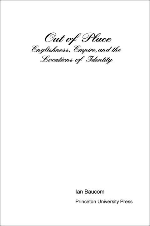 Cover image for book Out of Place