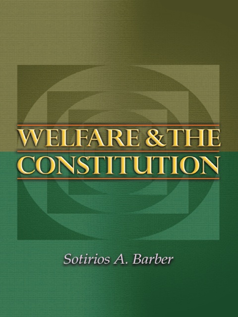 Cover image for book Welfare and the Constitution