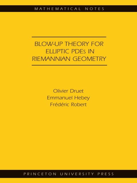 Cover image for book Blow-up Theory for Elliptic PDEs in Riemannian Geometry