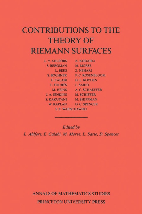 Cover image for book Contributions to the Theory of Riemann Surfaces