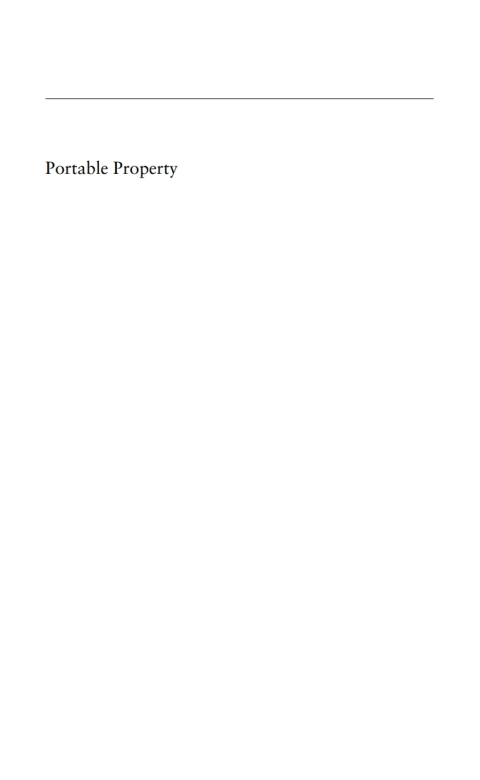 Cover image for book Portable Property
