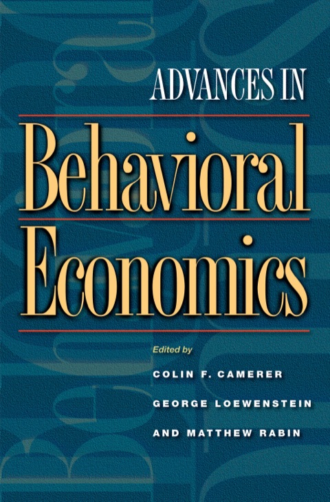 Cover image for book Advances in Behavioral Economics