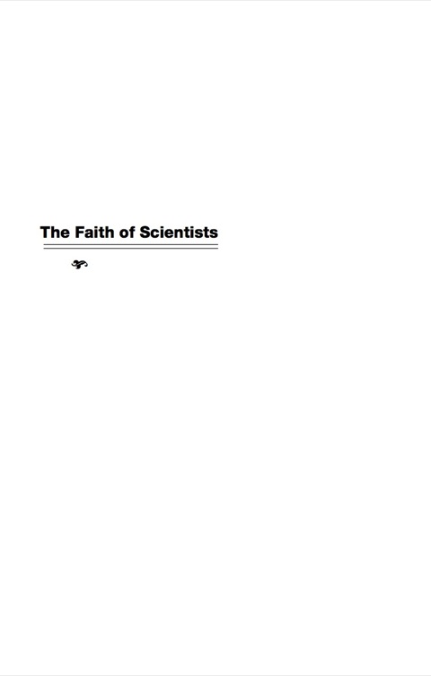 Cover image for book The Faith of Scientists