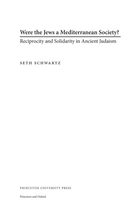 Cover image for book Were the Jews a Mediterranean Society?