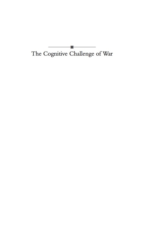 Cover image for book The Cognitive Challenge of War