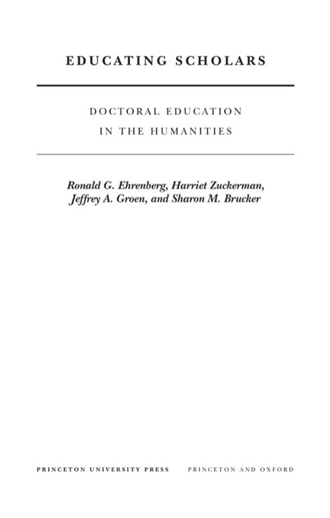 Cover image for book Educating Scholars