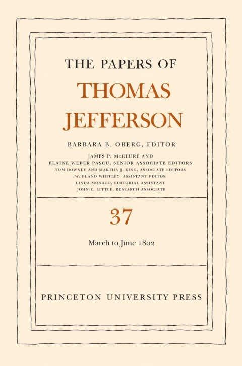 Cover image for book The Papers of Thomas Jefferson, Volume 37