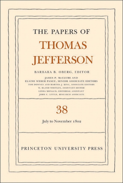 Cover image for book The Papers of Thomas Jefferson, Volume 38