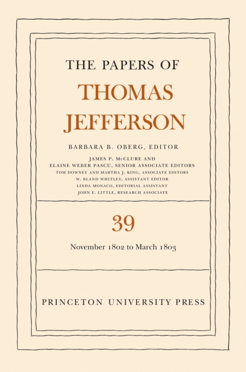 Cover image for book The Papers of Thomas Jefferson, Volume 39