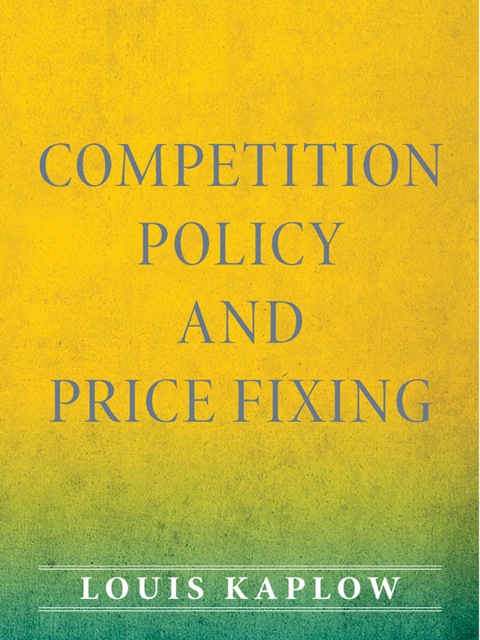 Cover image for book Competition Policy and Price Fixing