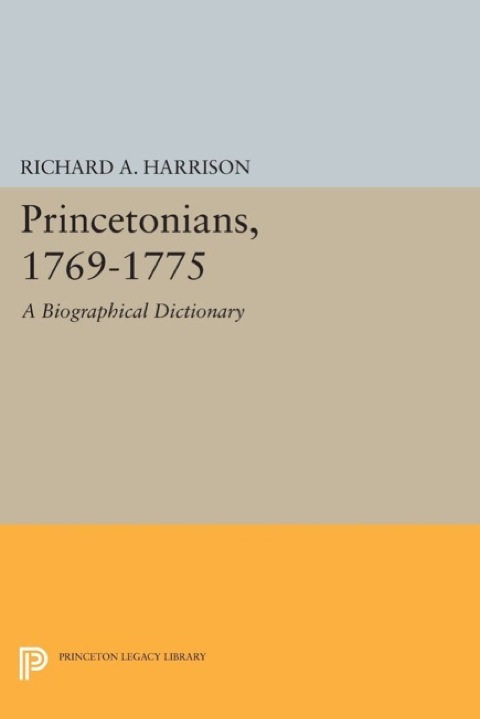Cover image for book Princetonians, 1769-1775