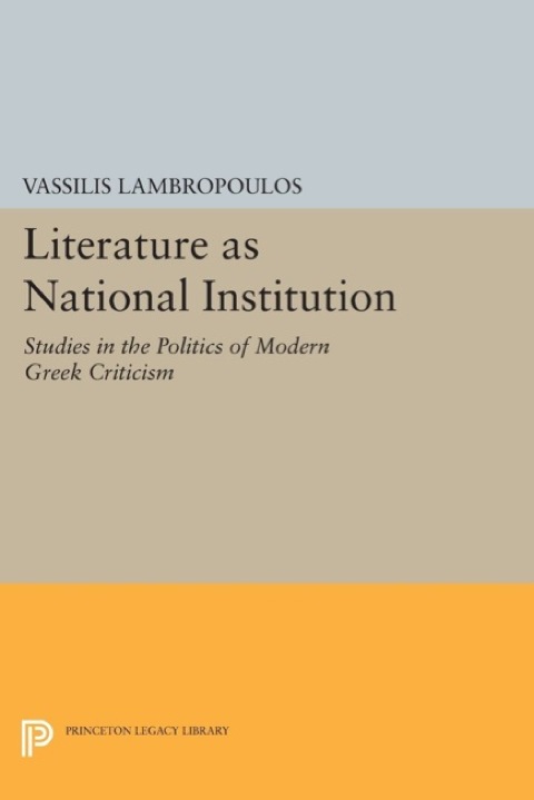 Cover image for book Literature as National Institution