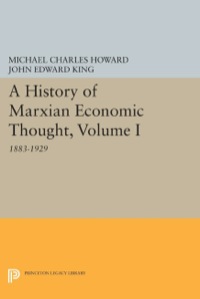 Cover image: A History of Marxian Economics, Volume I 9780691605265