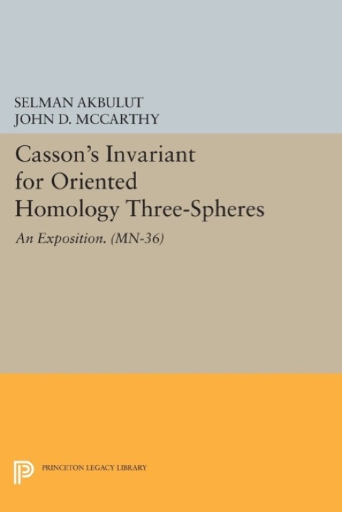 Cover image for book Casson's Invariant for Oriented Homology Three-Spheres