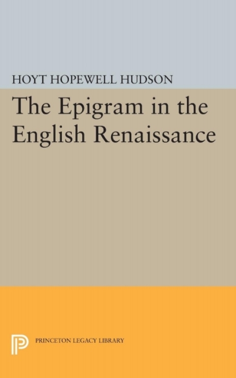 Cover image for book Epigram in the English Renaissance