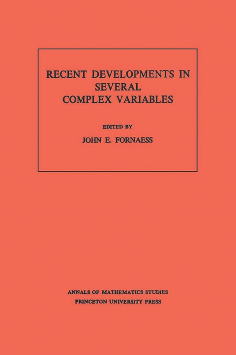 Cover image for book Recent Developments in Several Complex Variables