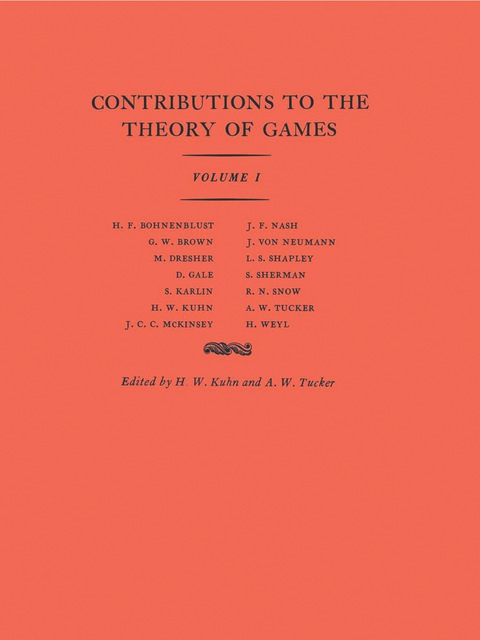 Cover image for book Contributions to the Theory of Games, Volume I